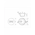 Мойка для кухни Агата AG7C10 бежевая круглая кварцевая глянцевая 500*180мм