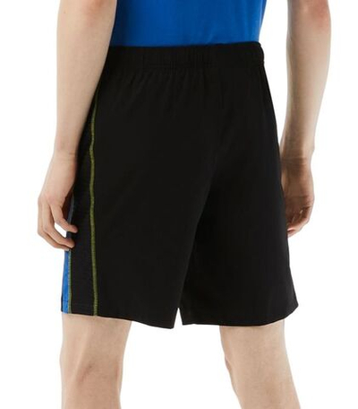 Мужские теннисные шорты Lacoste Recycled Polyester Tennis Shorts - black/blue/yellow