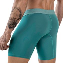 Мужские трусы боксеры зеленые удлиненные Clever Moda AUDAZ LONG BOXER 186810
