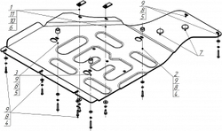 Защита силовых проводов. 4 мм, Алюминий для Voyah Free 2023-н.в., Motodor.348602
