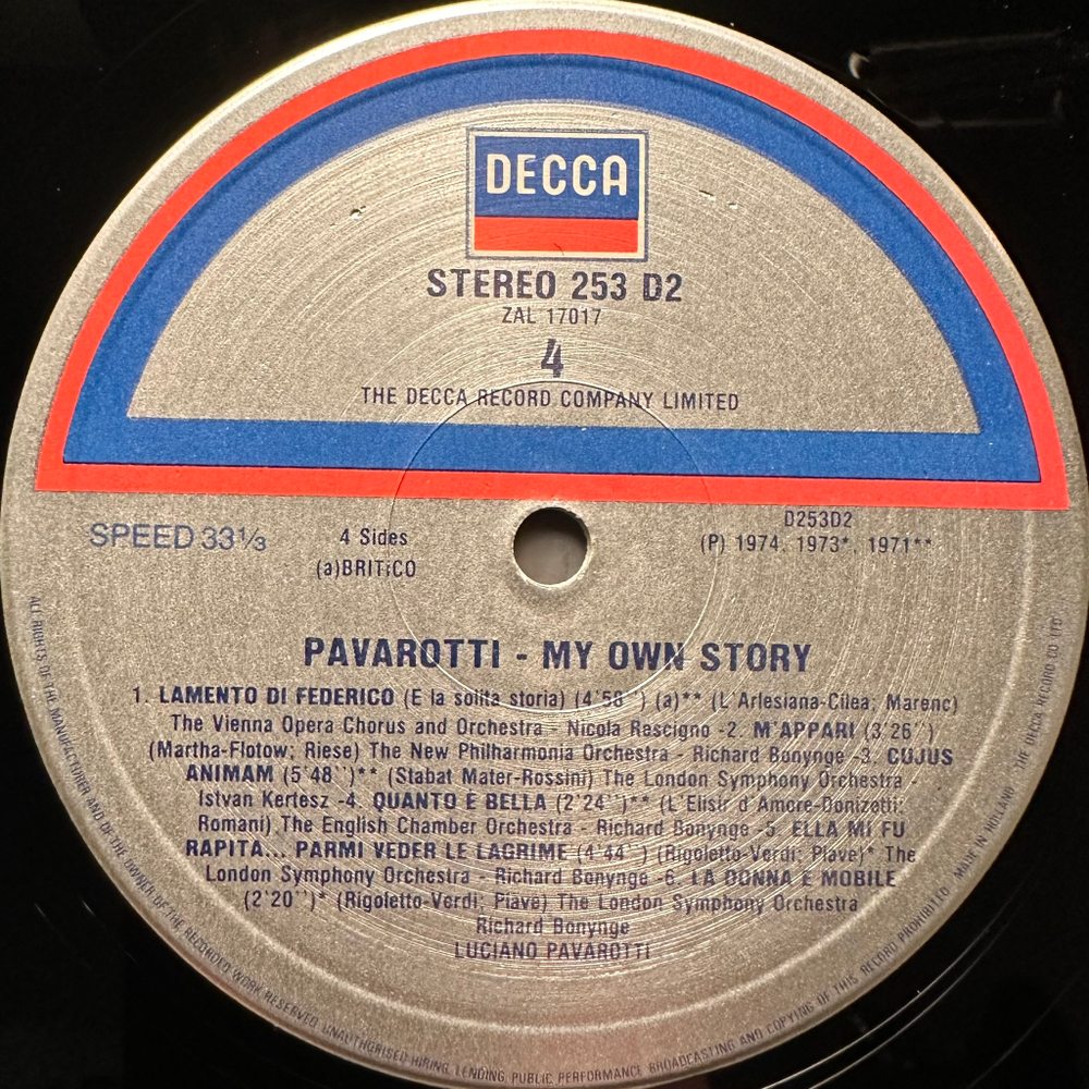 Luciano Pavarotti - My Own Story 2LP (Голландия 1981г.)