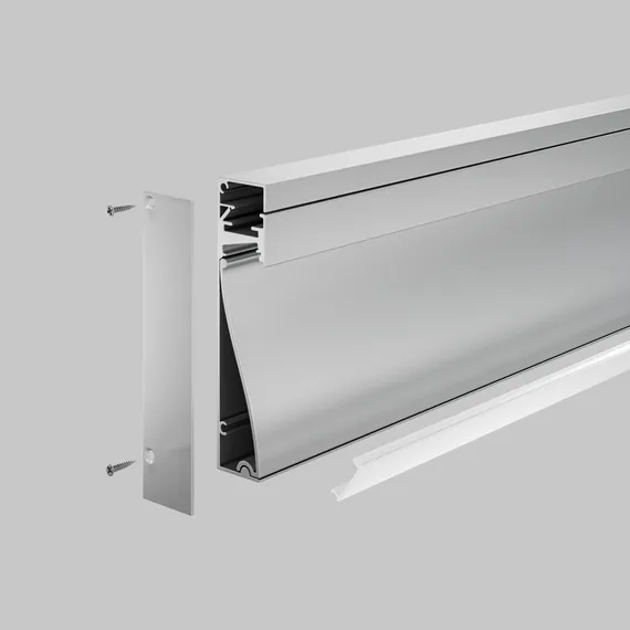 Алюминиевый профиль плинтус 80x18 (Серебро, 2 м), ALM-8018-S-2M Led Strip alm-8018-s-2m