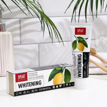 Splat Daily Whitening 100 мл. паста зубнаяотбеливающ. лимон,мята туба