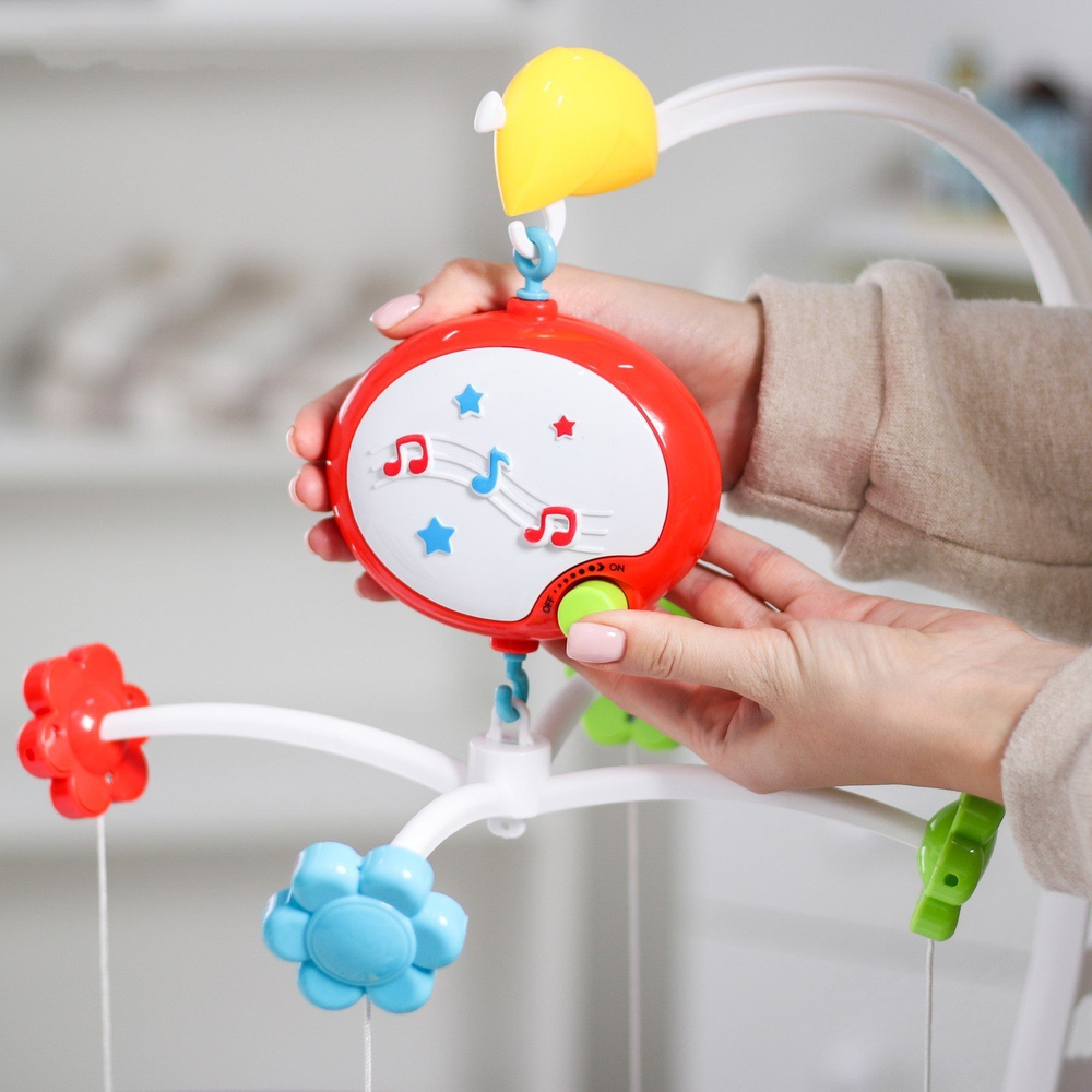 1261744 Мобиль музыкальный «Бабочки и улитки», работает от батареек