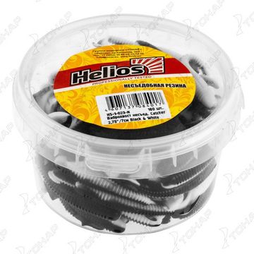 Виброхвост несъедоб. Catcher 2,75'/7 см Black & White 100шт. (HS-1-023-N) Helios