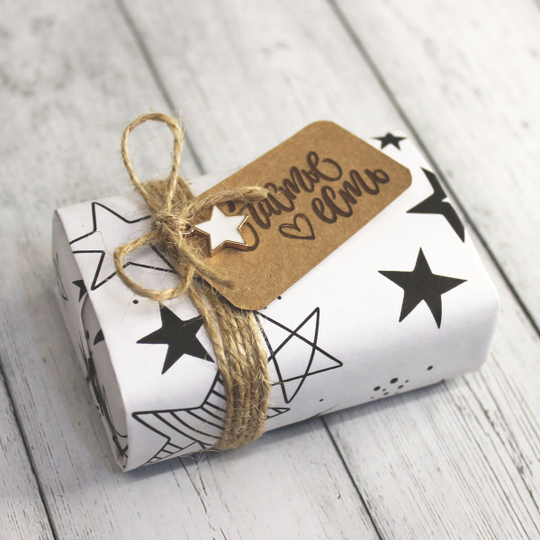 Авторская крафтовая упаковка "Stars" (с коробочкой)