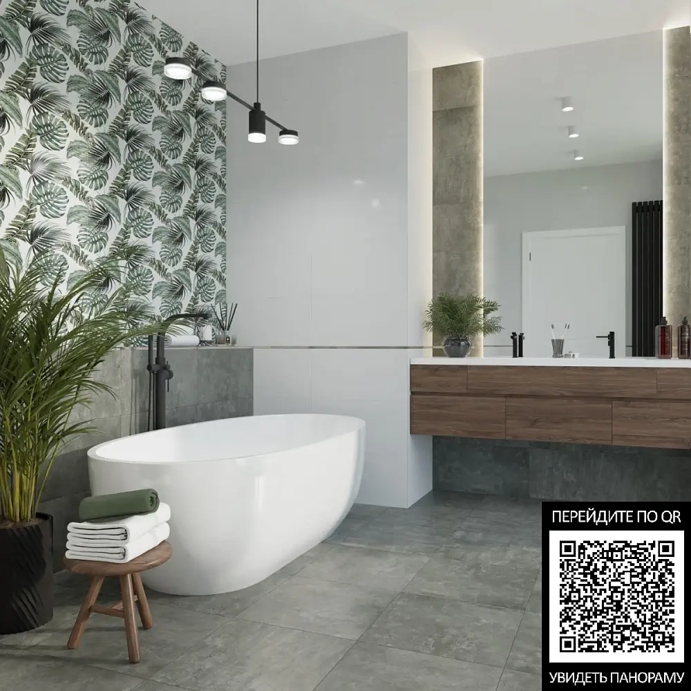 Плитка настенная Тянь-Шань Ликаон Темно-серый 30x60 см (TP3655BM)