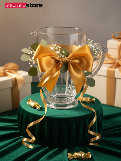 Кувшин стеклянный 1,1 л. на ножке, стекло с рельефной огранкой