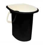 Ведро-туалет 16л белый ротанг 0,37,39х0,4м