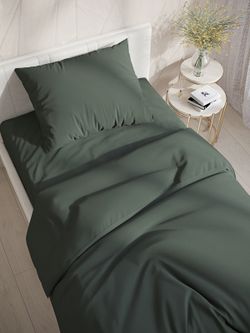 Постельное белье Сказка "Verde" 1,5-сп Наволочка 50х70 см 1 шт Простынь на резинке 90х200 см Пододеяльник 145х215 см , поплин