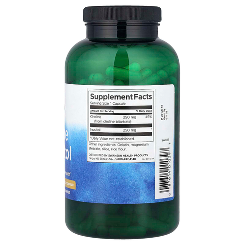 Swanson, холин и инозитол, 250 капсул
