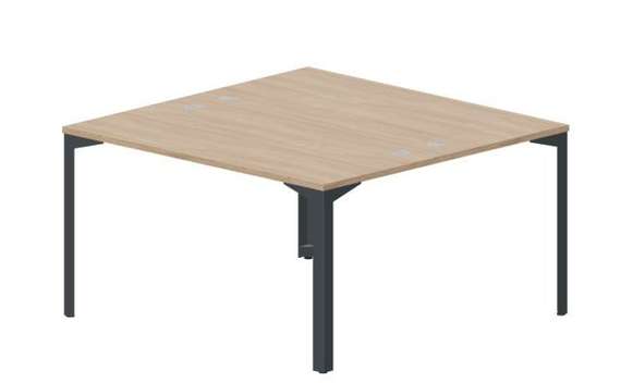 Составной стол на 2 рабочих места 138х136,6х75см (4 громмета)