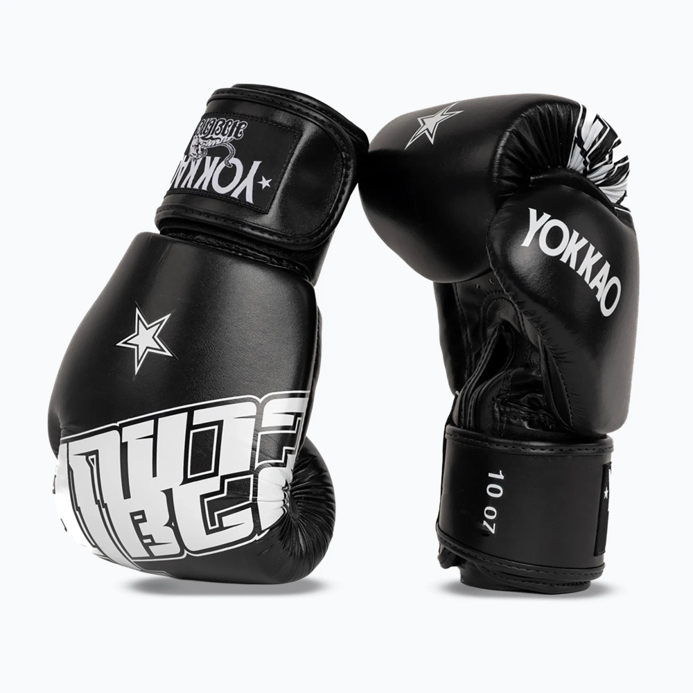 Боксёрские перчатки YOKKAO Lettering Boxing black