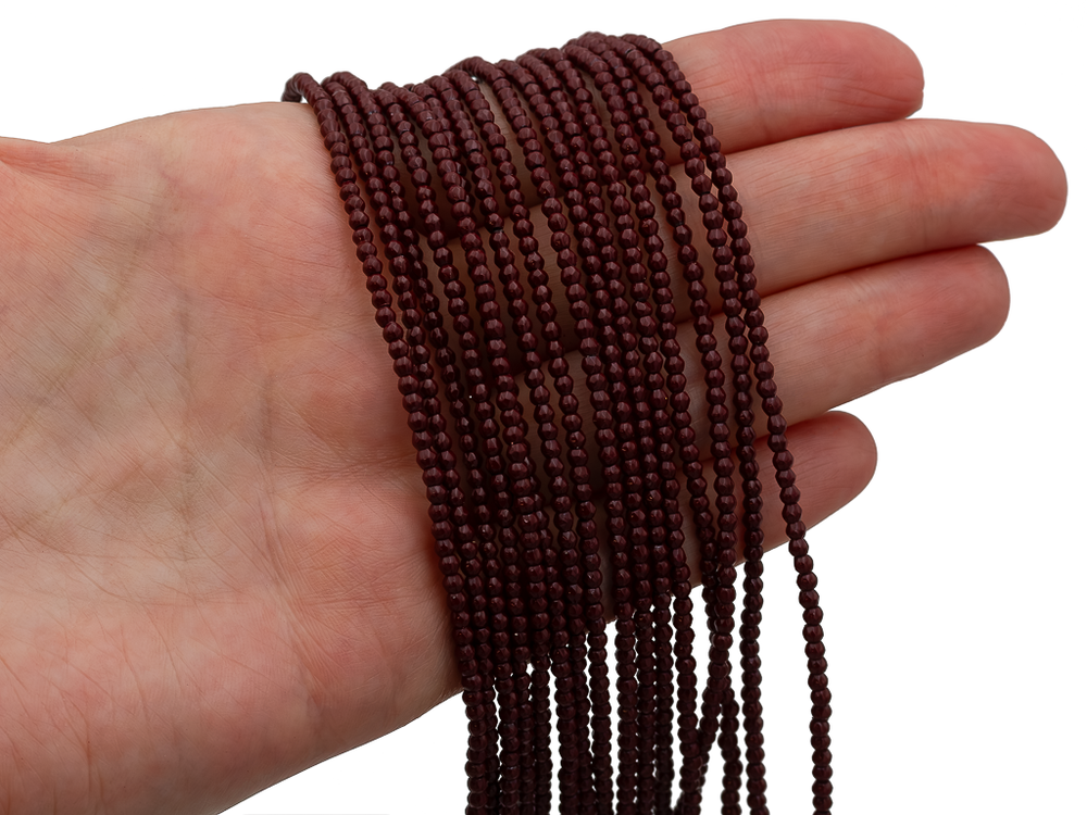 Нить бусин из гематита "Спелая вишня" 2,2мм, огранка