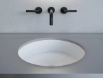 Раковина врезная снизу столешницы Salini MAREA 04 1802204M 42 из искусственного камня S-Stone, белая матовая