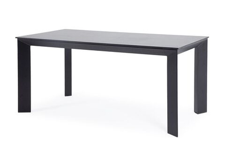 "Венето" обеденный стол из HPL 180х90см, цвет "серый гранит", каркас черный
