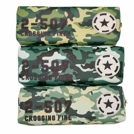 Пенал мягкий ПИФАГОР, 1 отделение, ПВХ, ассорти "Camouflage", 20х7х4 см, 273828