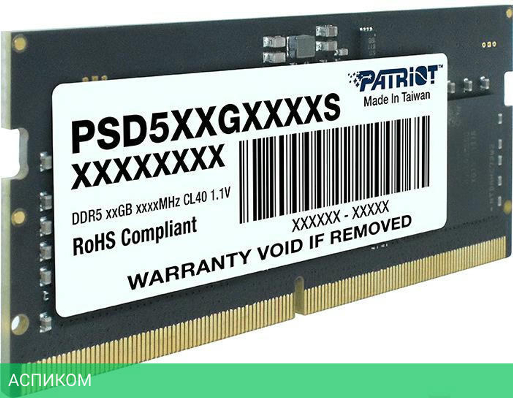 Оперативная память Patriot Signature Line 8GB DDR5 (PSD58G560041S)