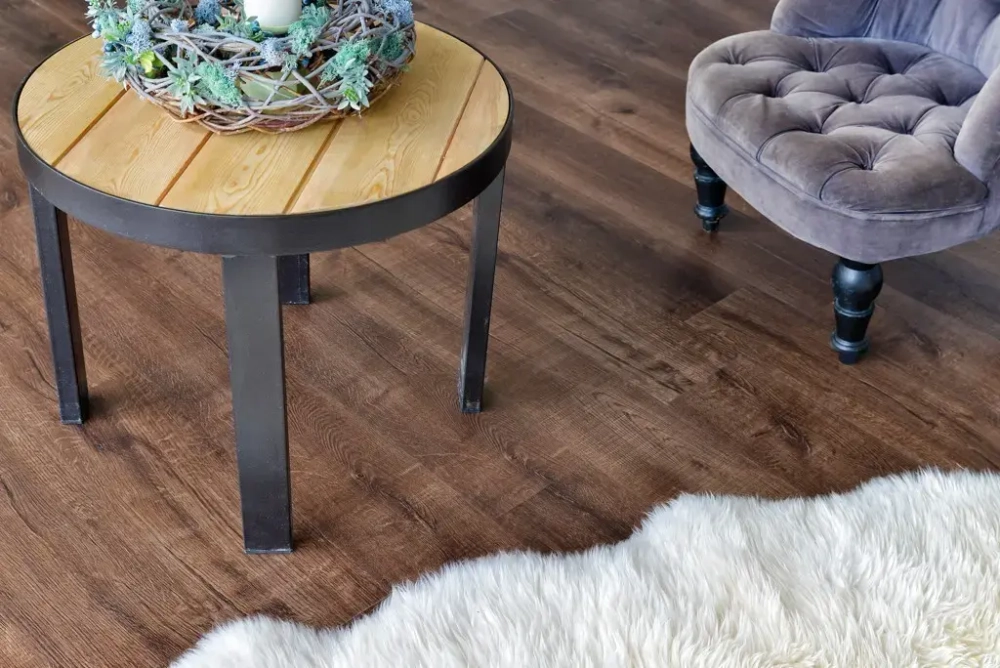 Каменно-полимерная плитка Alpine Floor Real Wood Дуб Мокка ECO 2-2
