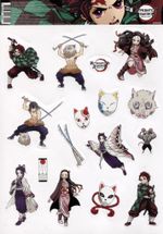 Подарочный набор Kimetsu no Yaiba: Магниты + Значки + Наклейки