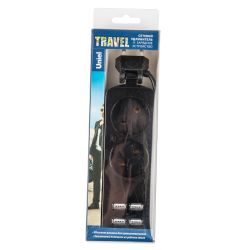 S-CT2-1.5U BLACK Удлинитель серии Travel. шнур 1.5м.. 2 гнездa. 10A. б-з. 4USB2.1A. Черный. ТМ Uniel