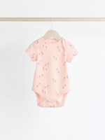 Боди с коротким рукавом для малышей Next N95-289, 7 шт., Белый, Розовый, Салатовый