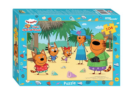 Пазл 104эл. "Три кота (new 1)" (Степ пазл)