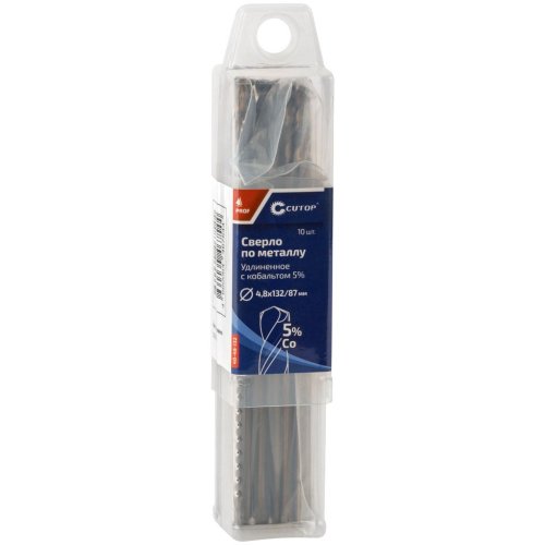 Сверло Cutop Profi 4,8*132 по металлу удлиненное 10 шт   48-48-132