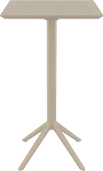 Стол пластиковый барный складной Siesta Contract Sky Folding Bar Table 60, бежевый