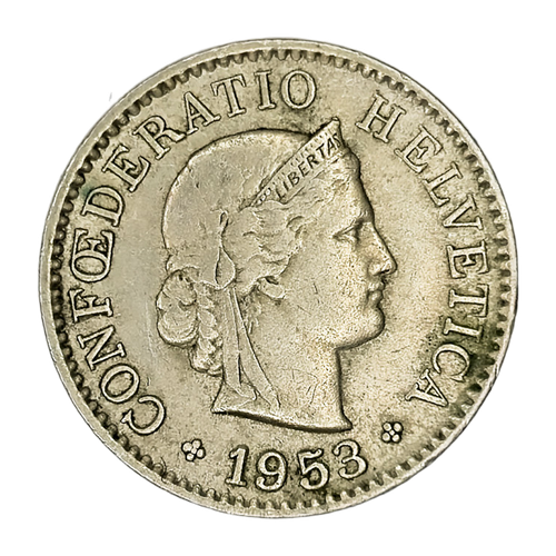 Switzerland, 5 Rappen, 1953 – Libertas Series, VF