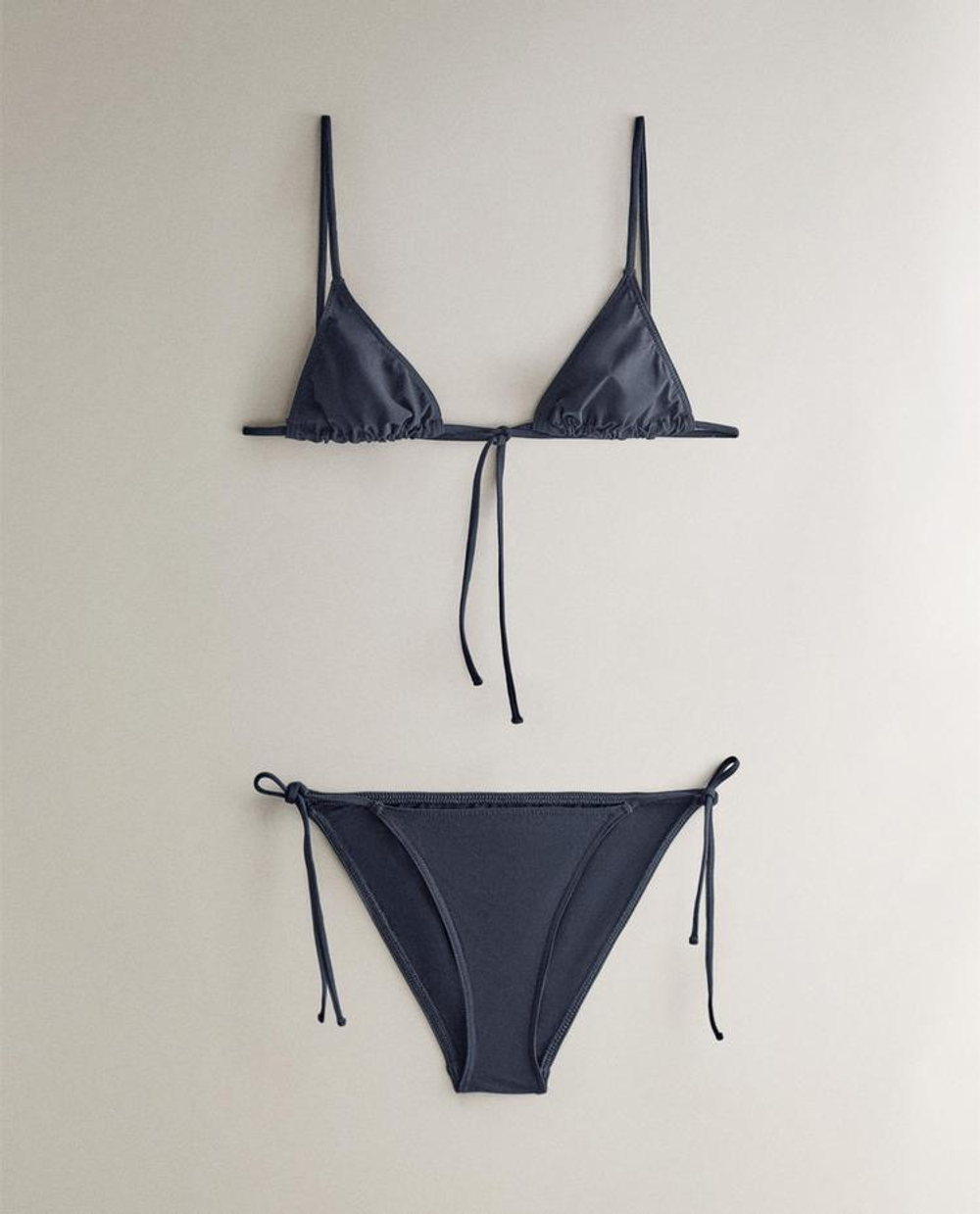 ZARA HOME ОДНОТОННЫЕ ПЛАВКИ-БИКИНИ, СИНИЙ