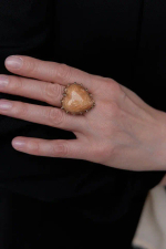 Кольцо Celeste G, разъемное, со вставкой из смальты, CS24.2-1083 (бежевый)