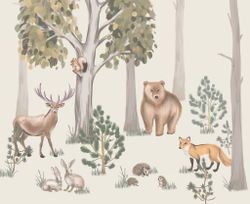 Фотообои лесные звери Д23