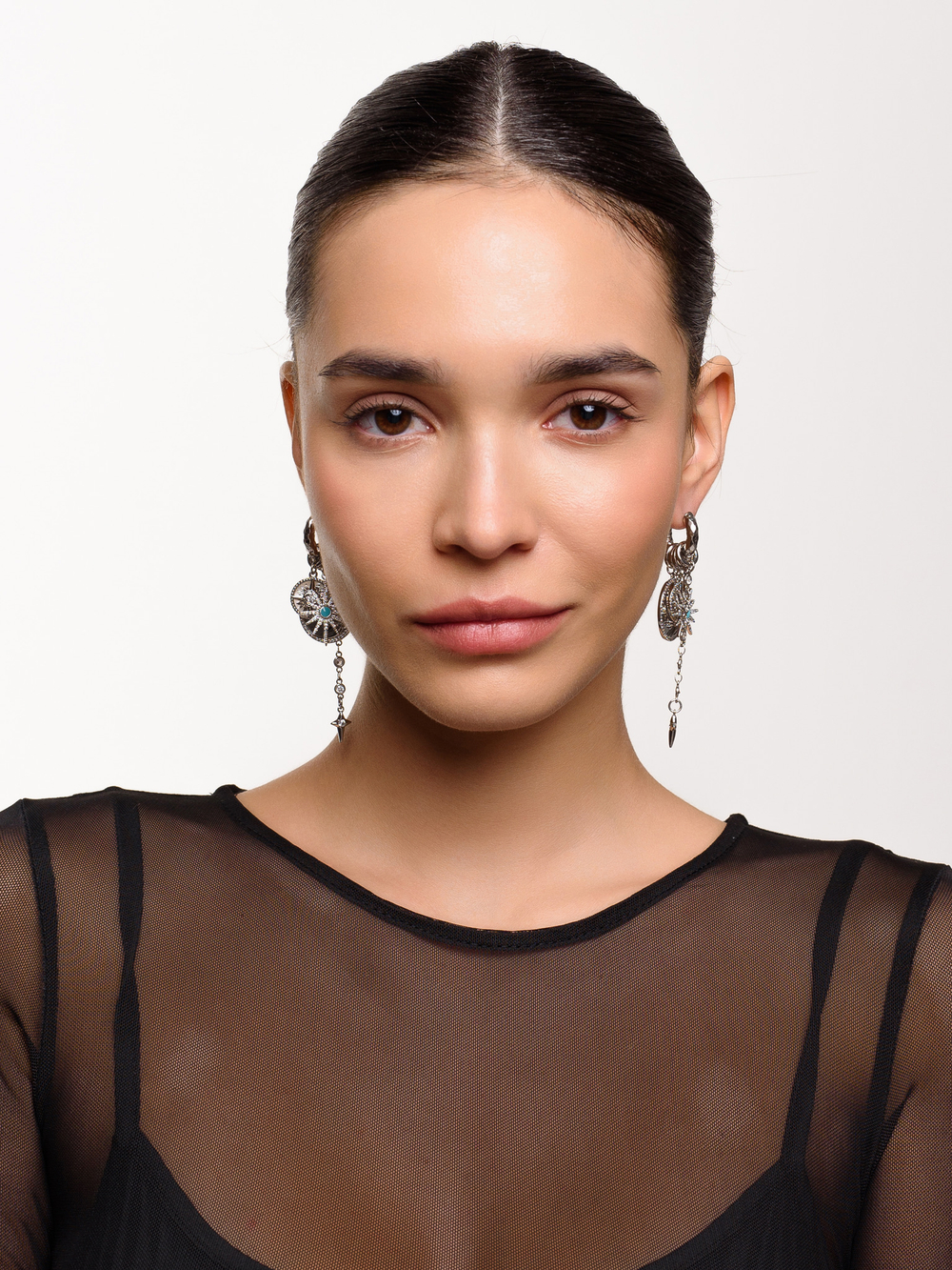 Серьги "Gess mini turquoise" Silver