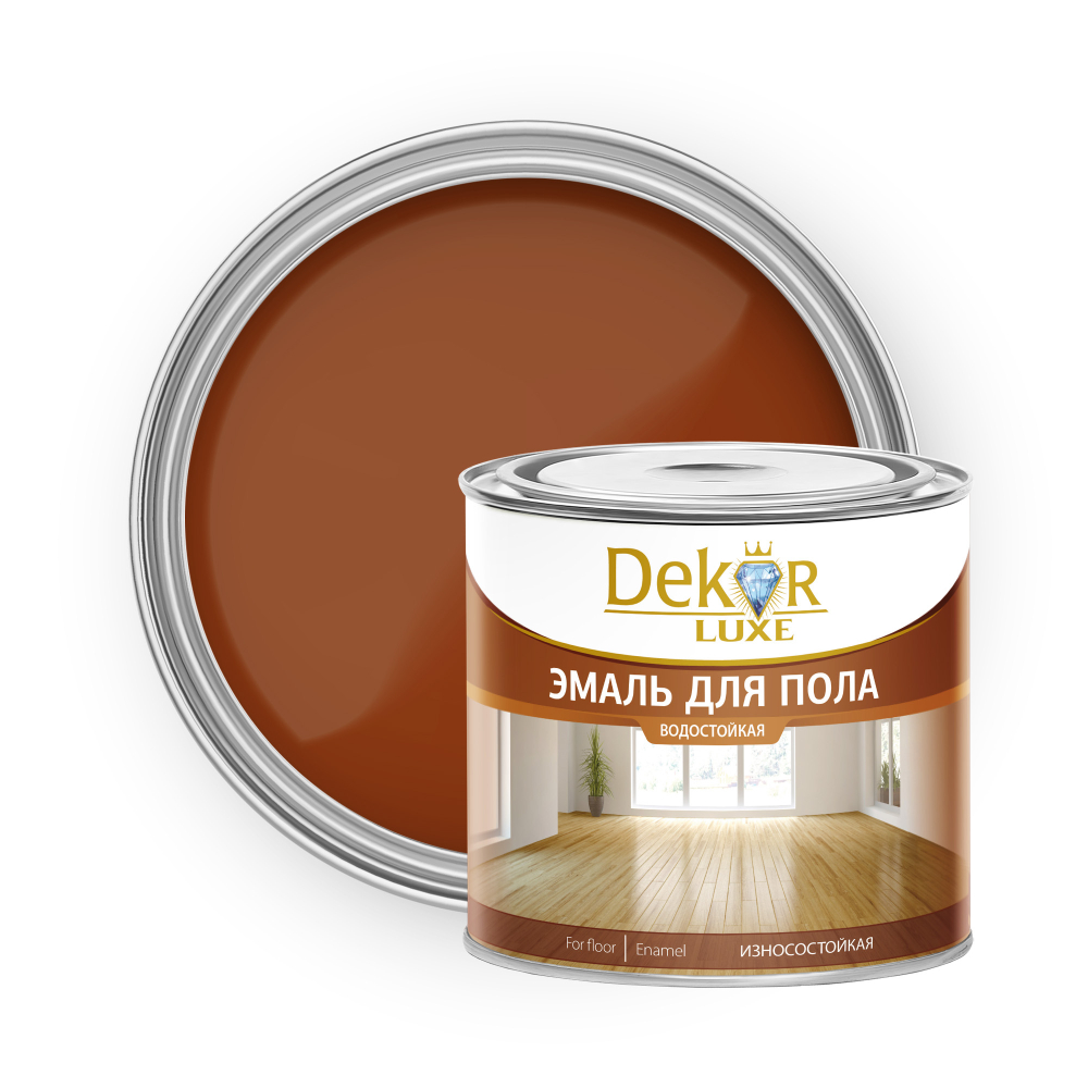 DEKOR LUXE  Эмаль ПФ-266 Желто-коричневая 1,8кг (Кубанские краски)