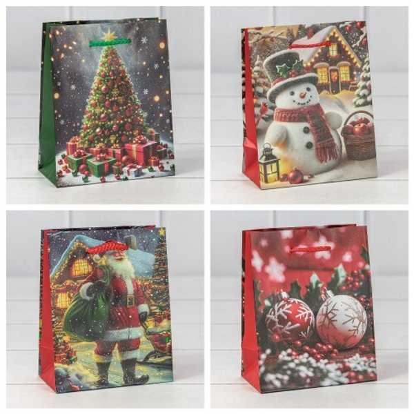 
          Пакет подарочный 12 х 15 х 6.7 см Набор 4 шт "Микс" (Микс)