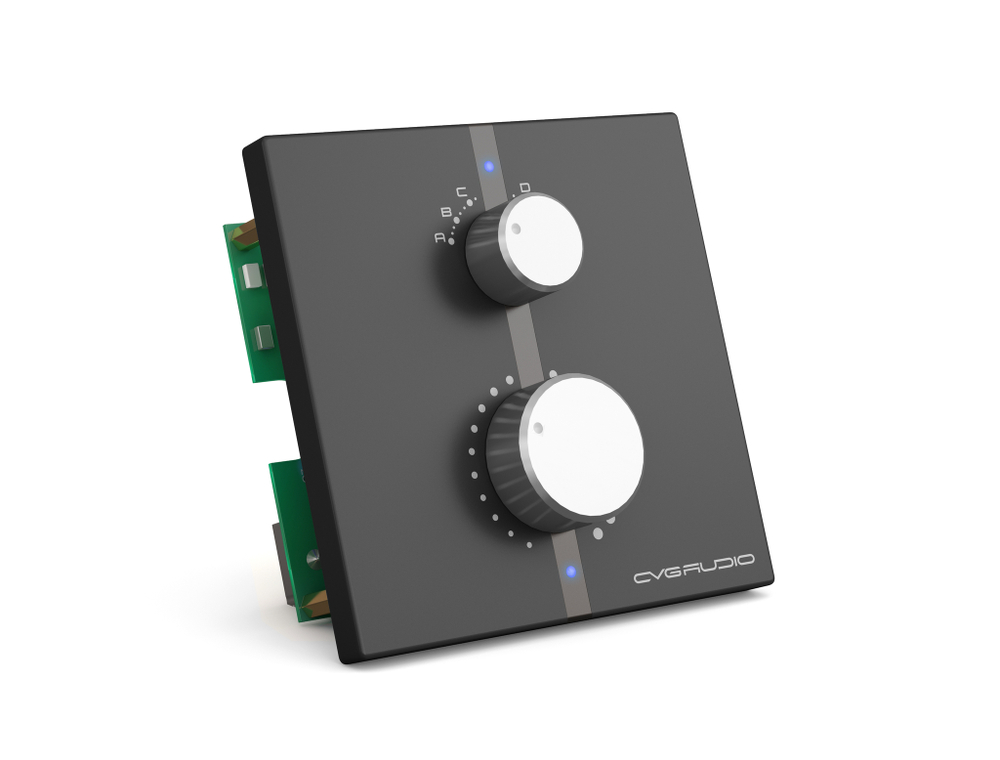 CVGAUDIO WP-4BL Дистанционный зональный настенный регулятор громкости / селектором входов для усилителей серии MDA, цвет черный