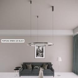 Люстра Crystal Lux FORTUNA SP88W LED BLACK