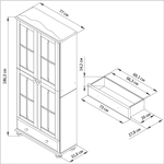 Шкаф витрина Бритта двухдверный лак