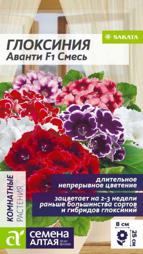 Глоксиния "G. Аванти F1 Смесь" 8шт., Россия. Глоксиния "G. Аванти F1 Смесь" 8шт., Россия.