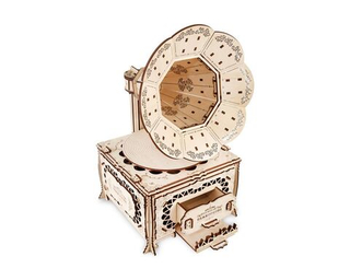 Сборная деревянная модель «Антикварный граммофон» (EWA)