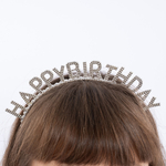 Ободок, Happy Birthday, Сверкающий жемчуг, Серебро