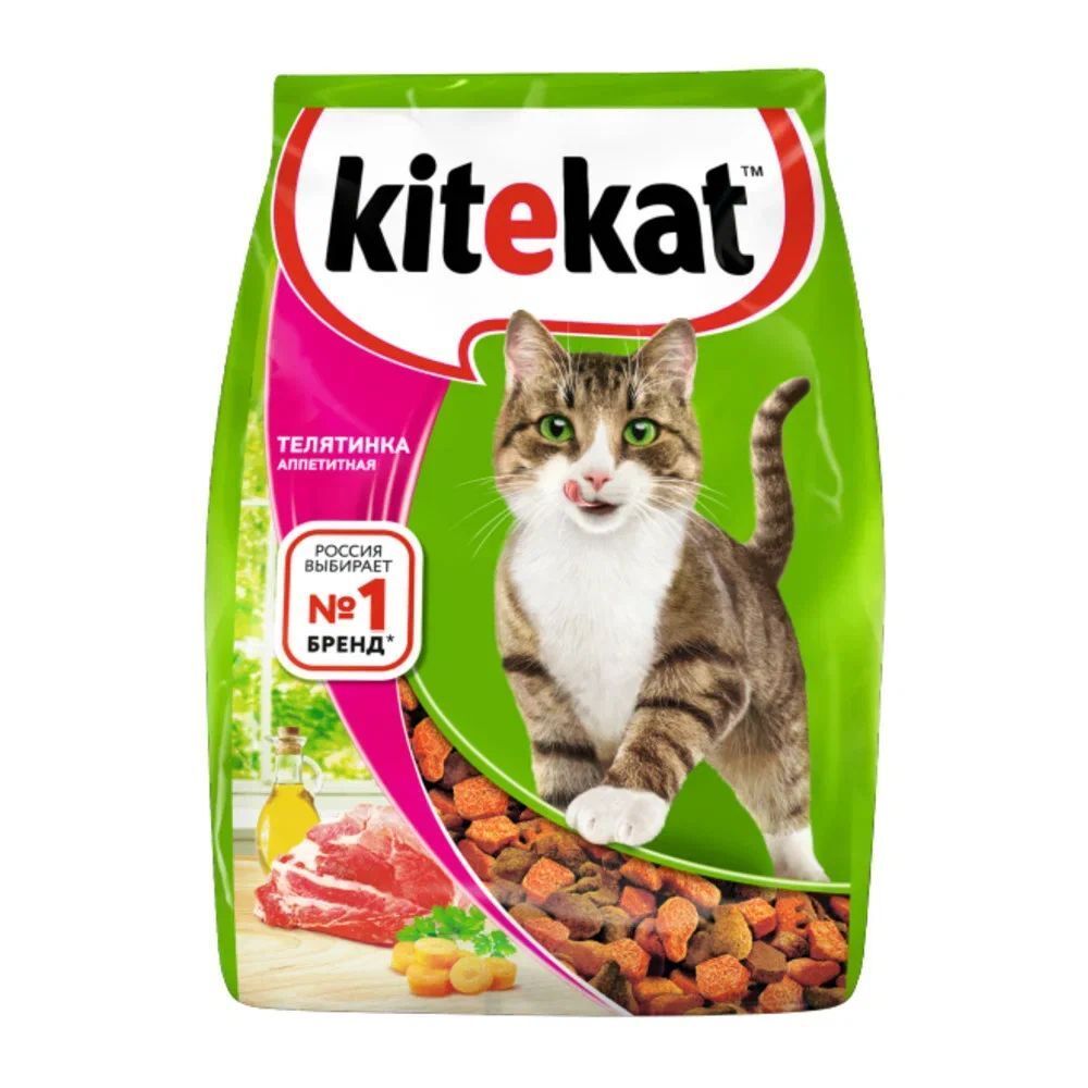 Сухой корм Kitekat для кошек Аппетитная телятинка 15 кг