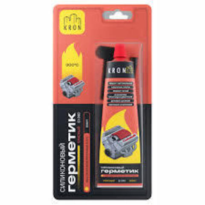 Силиконовый герметик "KRONbuild" высокотемпературный (красный) 80мл