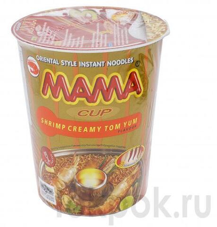 Лапша со вкусом "Кремовый Том Ям" МАМА, 70 гр