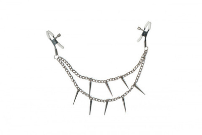 Зажимы на соски Party Hard Spiky (Цвет: серебряный)