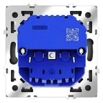 Розетка встраиваемая VOLTUM S70 с заземлением и защитными шторками, 16А, с USB, A+С, (графит)