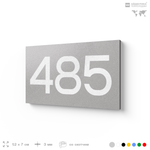 Номер на дверь 485, табличка на дверь для офиса, квартиры, кабинета, аудитории, склада, серая 120х70 мм, Айдентика Технолоджи