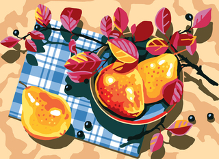 "Груши на столе"-6317 канва с рисунком