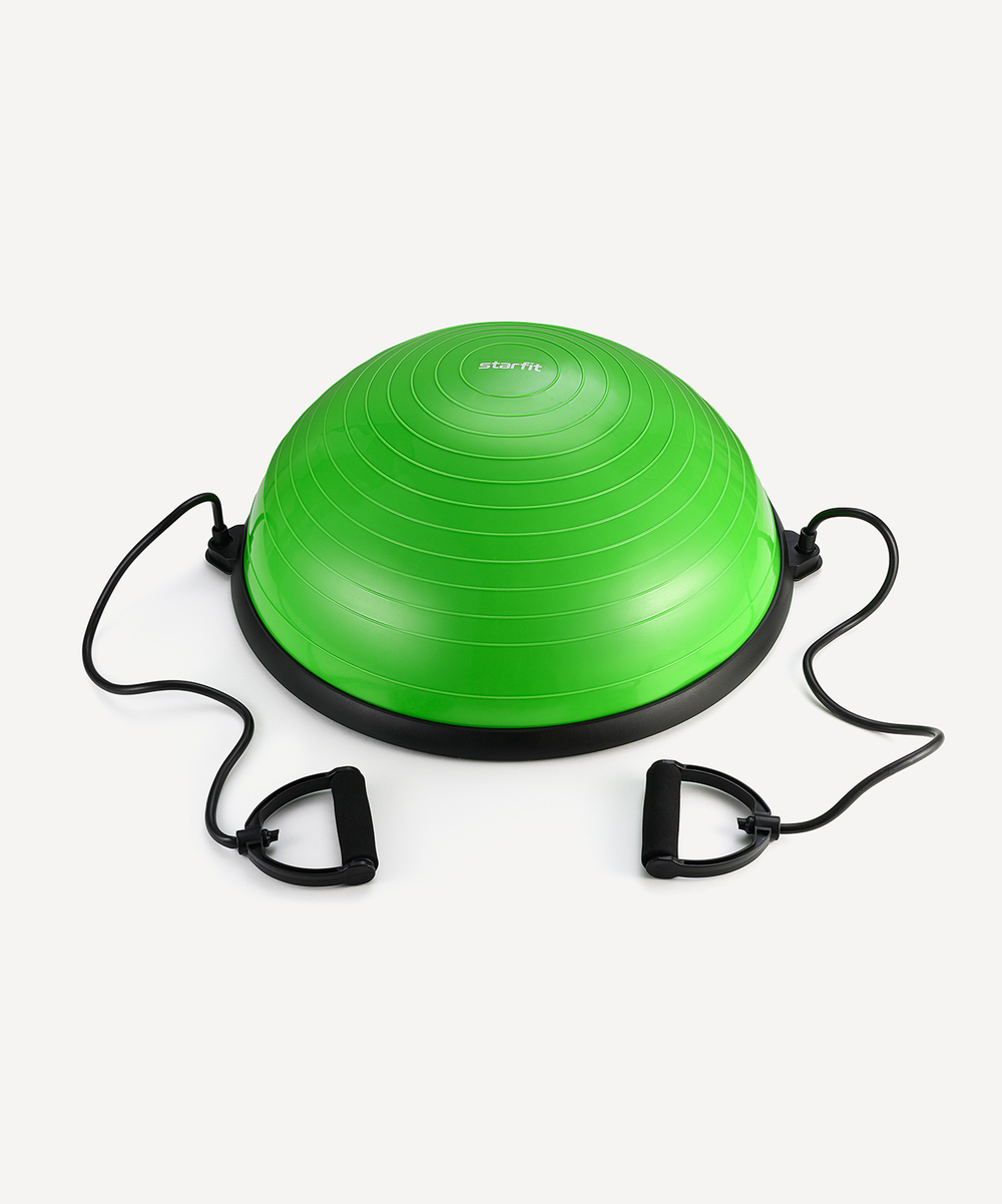 Полусфера "BOSU" GB-501 с эспандерами, с насосом, зеленый